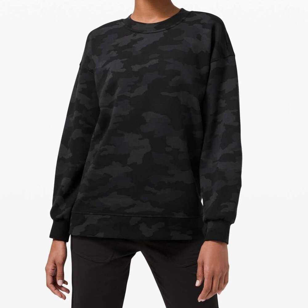 Lululemon Perfectly Oversized Crew - Heritage 365 Camo Deep Coal Multi